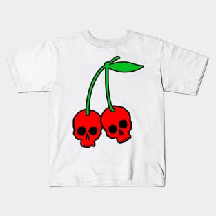 cherry skulls polkadot Kids T-Shirt